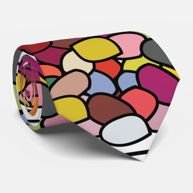 Jelly Bean Colorful Jelly Bean Party Krawatte (Gerollt)
