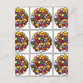Jelly Bean Colorful Jelly Bean Postkarte