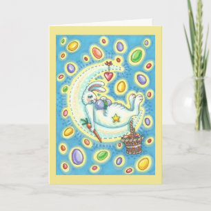 JELLY BEAN DREAMS EASTER BUNNY GREETING CARD Verse Feiertagskarte