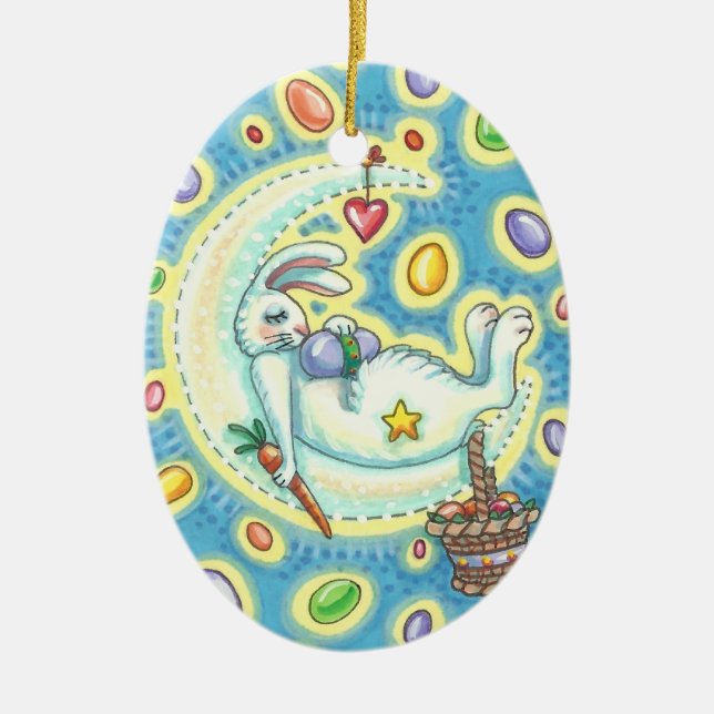 JELLY BEAN DREAMS EASTER BUNNY ORNAMENT Oval (Vorne)