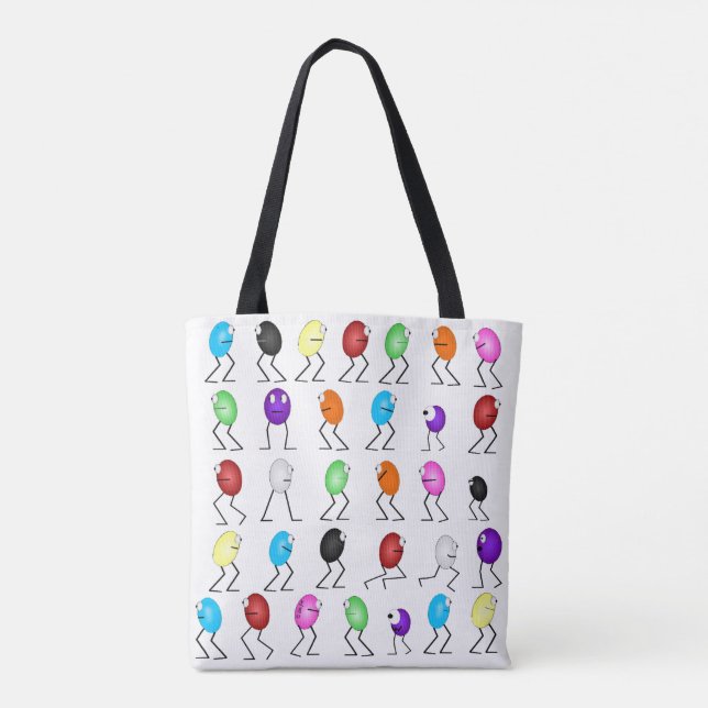 Jelly Beans Allover Tote Bag Tasche (Rückseite)