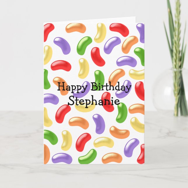 Jelly Beans Birthday Karte (Vorderseite)