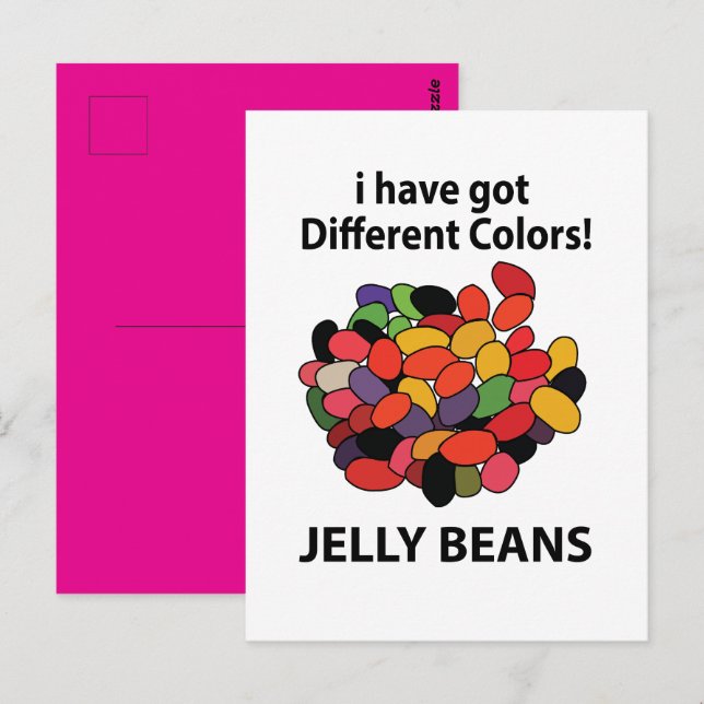 Jelly Beans Colorful Funny Jelly Beans Postkarte (Vorne/Hinten)