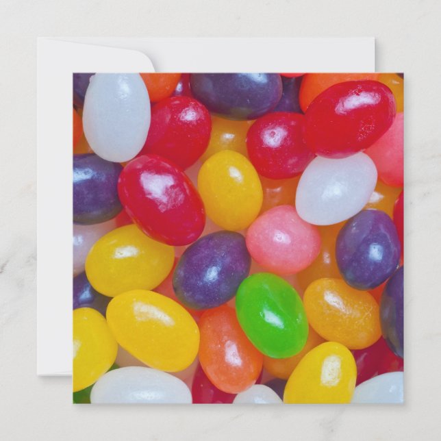 Jelly Beans Easter Jellybobobobobobohnenvorlage Feiertagskarte (Vorderseite)
