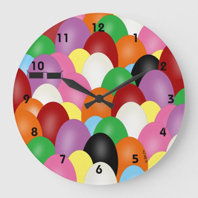 Jelly Beans Große Wanduhr (Vorderseite)
