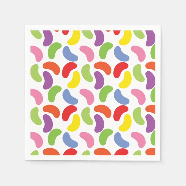 Jelly Beans Muster farbenfroh Niedlich Serviette (Vorderseite)