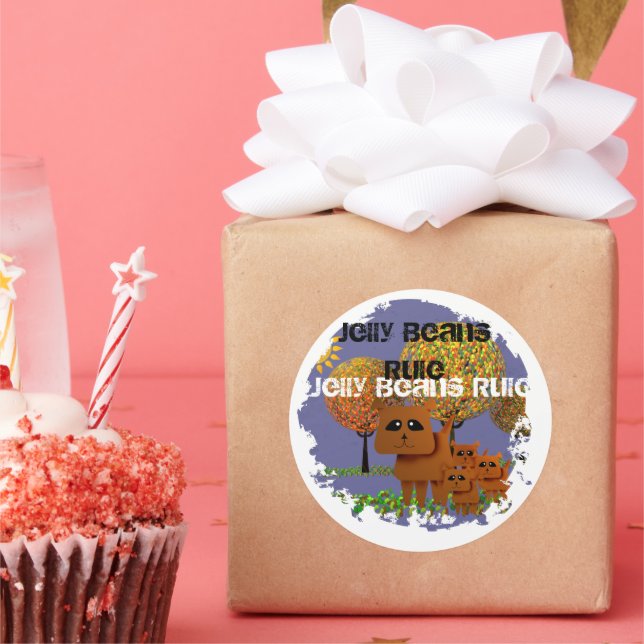 Jelly Beans Rule Runder Aufkleber (Party)