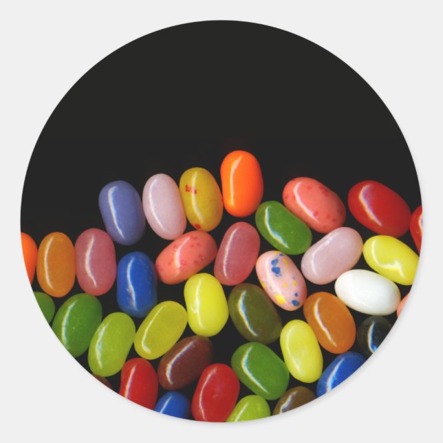 Jelly Beans Runder Aufkleber (Vorderseite)
