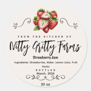 Jelly confiture de fraise préserver Étiquette de c