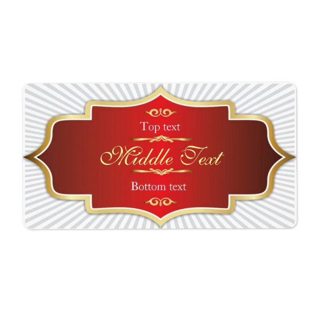 Jelly de Jam style élégant Étiquette rouge (Devant)
