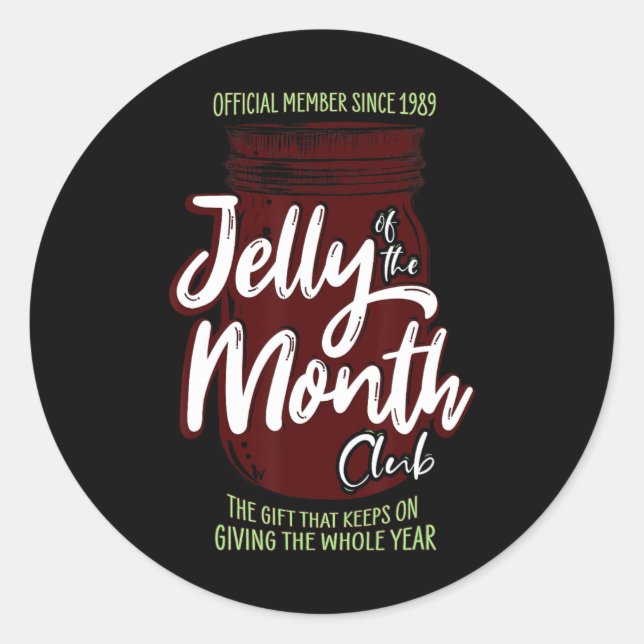 Jelly des monatlichen Clubspinns Christma Runder Aufkleber (Vorderseite)