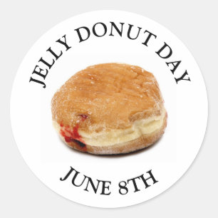 Jelly Donut Day 8. Juni Food Holiday Stickers