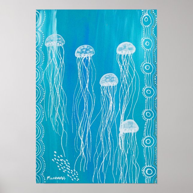 Jelly Fish Dreaming von Mundara Poster (Vorne)
