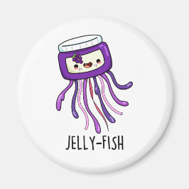 Jelly-fish Funny Jelly Jar Pun Magnet