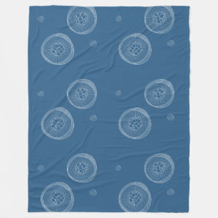 Jelly Fish nahtlose Muster + Ihre Ideen Fleecedecke