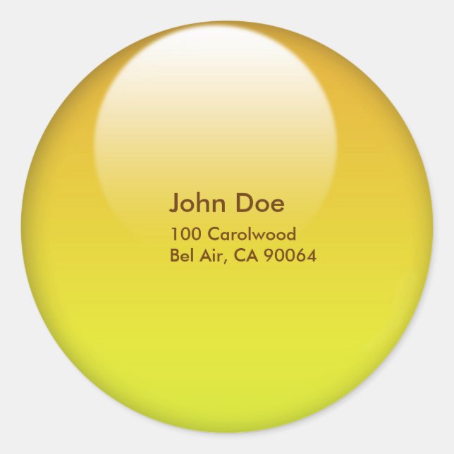 Jelly Gold Button Umschlagsiegeler Runder Aufkleber (Vorderseite)