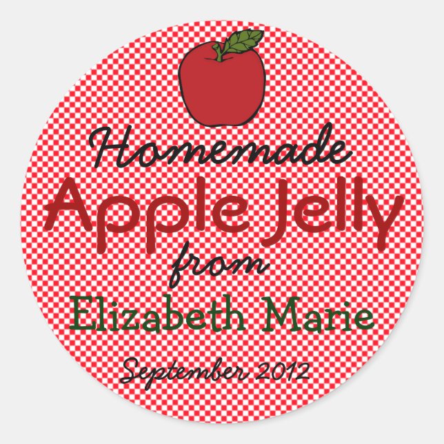Jelly Homemade Runder Aufkleber (Vorderseite)