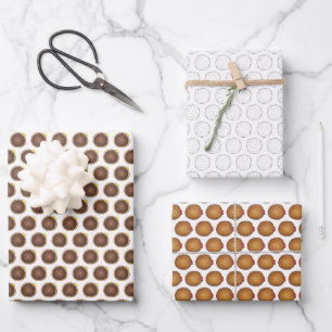 Jelly Powdies Boston Creme gefüllt Doughnut Donuts Geschenkpapier Set