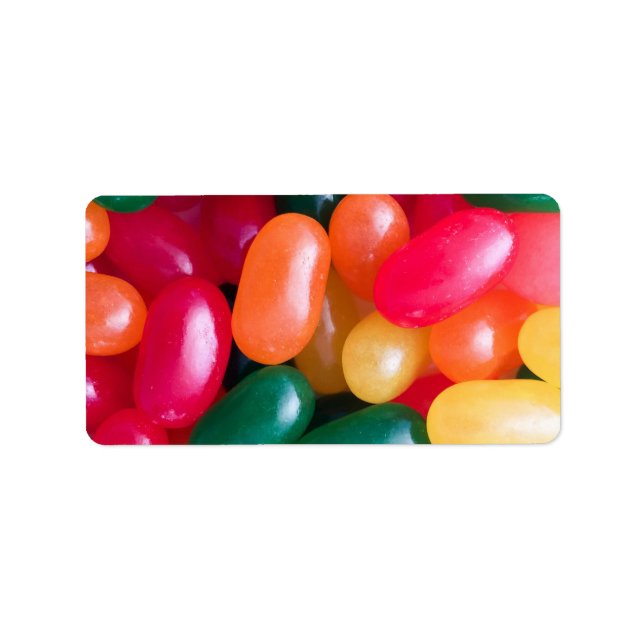 Jellybeans Easter Jellybohnenuntergrund Jelly Bean Adressaufkleber (Vorne)