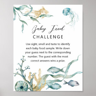 Jellyfish Baby Food Challenge Zeichen Poster