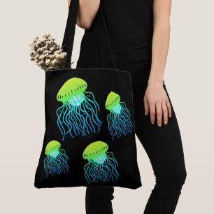 Jellyfish - Designer Jellies Neon Green Jelly Fish Tasche