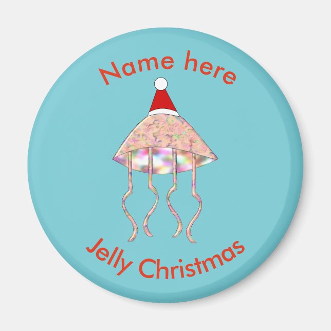 Jellyfish fêtNoël Aimant personnalisé (Devant)