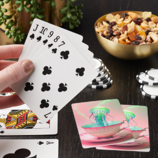 Jellyfish in Teacup Playing Cards Spielkarten