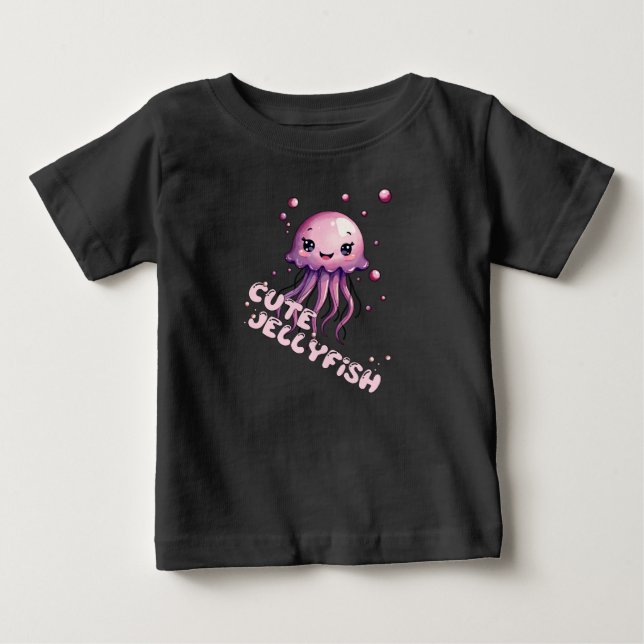Jellyfish Niedlich Kawaii Baby T-shirt (Vorderseite)
