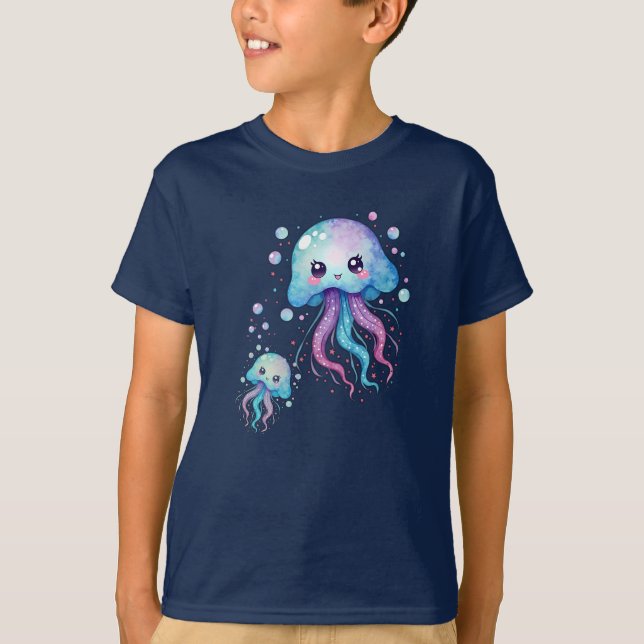 Jellyfish Niedlich Kawaii T-Shirt (Vorderseite)