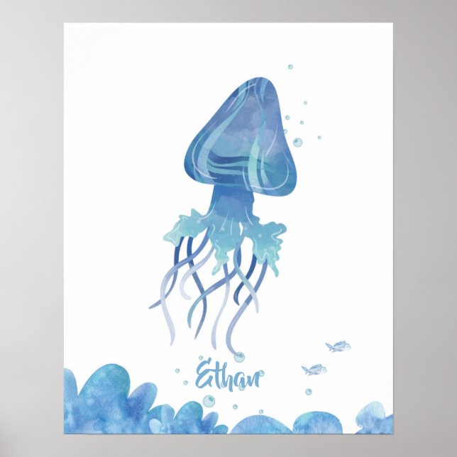 Jellyfish Serenity anpassbar Poster (Vorne)