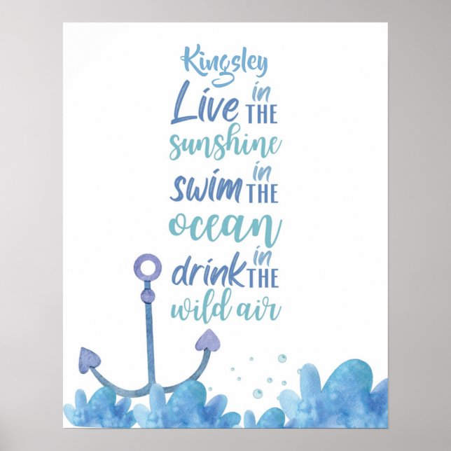 Jellyfish Serenity anpassbar Poster (Vorne)