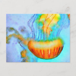 Jellyfish Watercolor Postkarte
