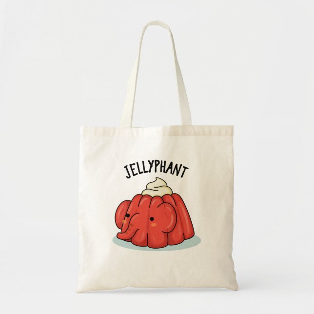 Jellyphant Funny Elephant Jelly Pun Tragetasche (Vorne)