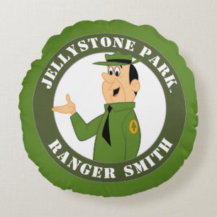 Jellystone's Ranger Smith Portrait Rundes Kissen