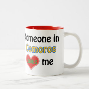 Jemand auf den Komoren Lieben mir Zweifarbige Tasse