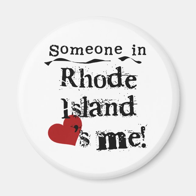 Jemand auf Rhode Island Lieben Magnet (Vorne)