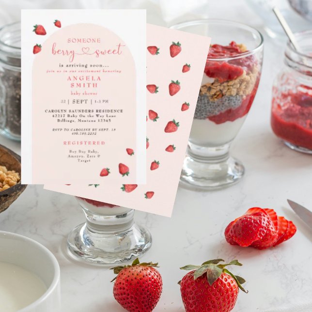 Jemand Berry Sweet Blush Baby Shower II Einladung (Von Creator hochgeladen)