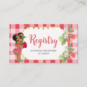 Jemand Berry Sweet Strawberry Baby Registry Begleitkarte