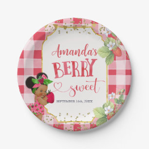 Jemand Berry Sweet Strawberry Girl Baby Shower Pappteller