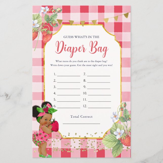 Jemand Berry Sweet Strawberry Whats in Diaper Bag (Vorderseite)