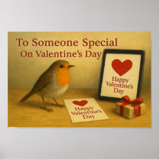 Jemand Besonderes zum Valentinstag Robin Poster