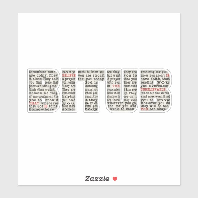 Jemand (BITUB) Aufkleber (Blatt)