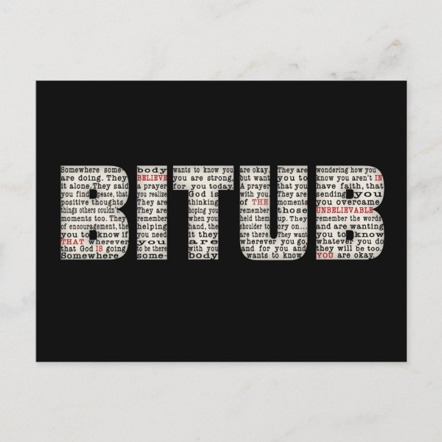 Jemand (BITUB) Postkarte (Vorderseite)