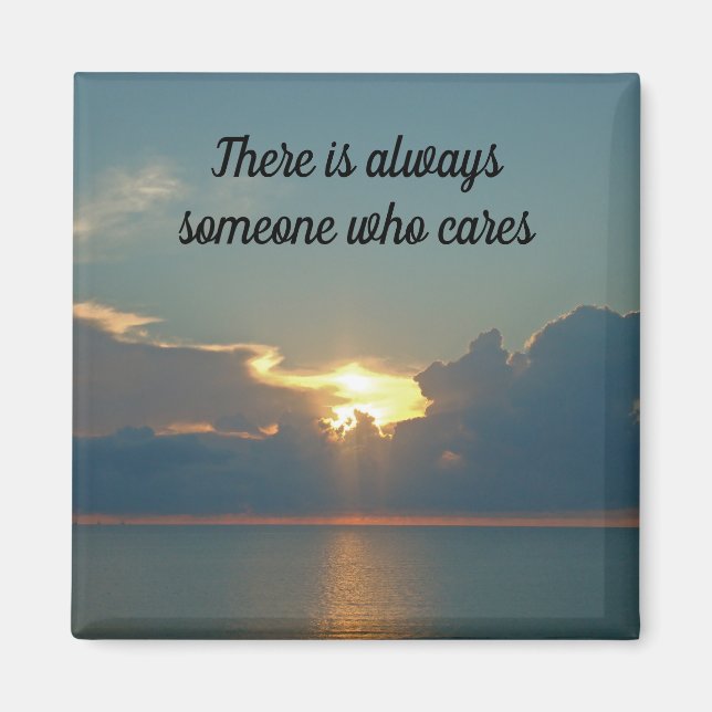 Jemand Cares West Coast Sunset Foto Freundschaft Magnet (Vorne)