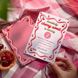 Jemand Cherry Sweet ist eine Einladung zum Geburts