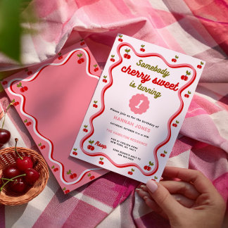 Jemand Cherry Sweet ist eine Einladung zum Geburts