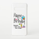 Jemand, den ich Liebe hatte, war heute geboren. Bi Samsung Galaxy S10 Hülle<br><div class="desc">Herzlichen Glückwunsch zum Geburtstag! Jemand,  den ich Liebe hatte,  war heute geboren. Ein lustiges und niedliche Geburtstag Design mit einem hübschen Teddybär mit einem Geschenk und einem lustigen Bleistift,  der die Geburtstagswünsche schreibt. Ein perfektes Spiel für Kleidung.</div>