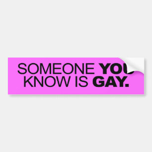 JEMAND, DEN SIE WISSEN IST GAY -.png Autoaufkleber