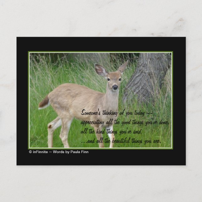 Jemand denkt an dich... postkarte (Vorderseite)