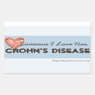 Jemand i-Liebe hat Crohns Krankheit Rechteckiger Aufkleber